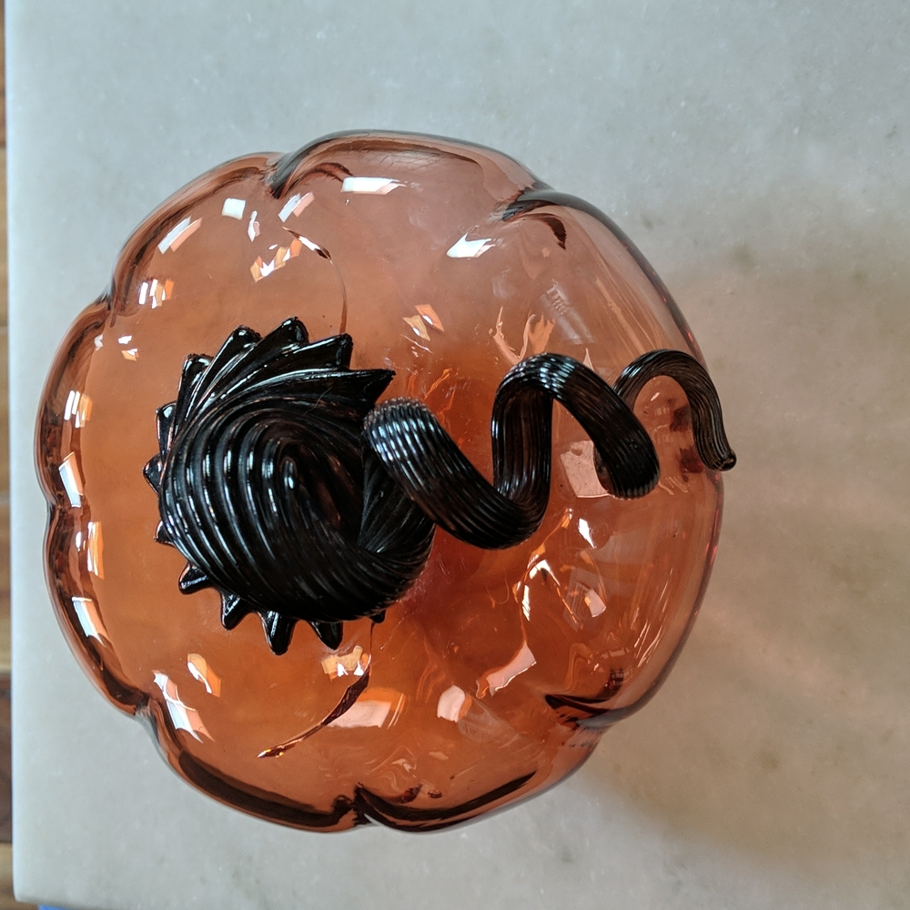 Hand blown Glass Pumpkin
